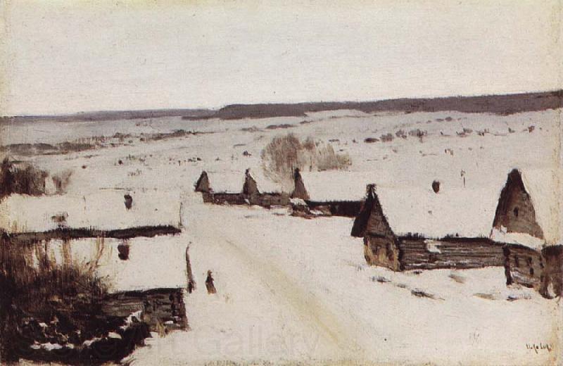 Levitan, Isaak Dore winter Norge oil painting art